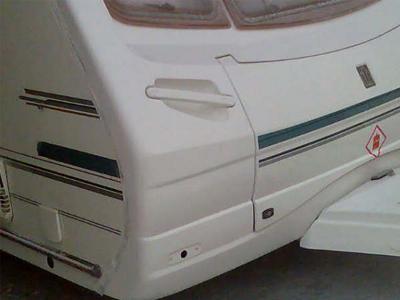 Caravan Front repairs from SH Caravans